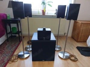 TEUFEL Theater 5.1 Lautsprecher Surround Sound Set mit Aktiv-Subwoofer, schwarz