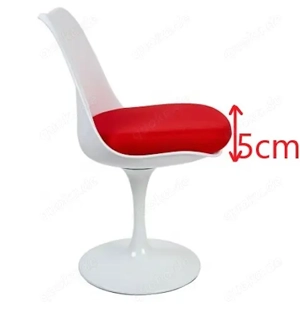 stuhl design Tulip Saarinen, glänzend, Kissenhöhe 5 cm