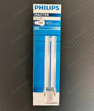 Leuchtmittel Philips Master PL-S 2P 7W 400 Lumen G23 Kaltweiß