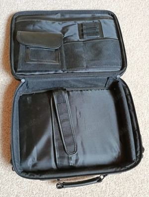 Hochwertige Laptop-Tasche mit variablem Innenraum und Tragegurt Bild 3