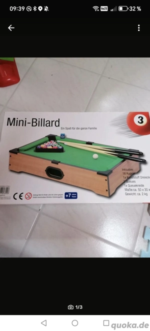 Billard, Geschenk, neu, Spiel, Tischbillard