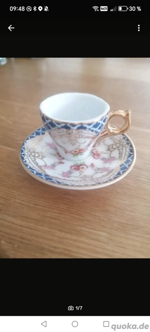 Sammlerstück, Miniaturen, Mokkatasse, Porzellan, K&K