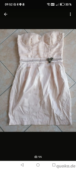 Kleid, Mini, Abendkleid, creme, kurz, neuwertig
