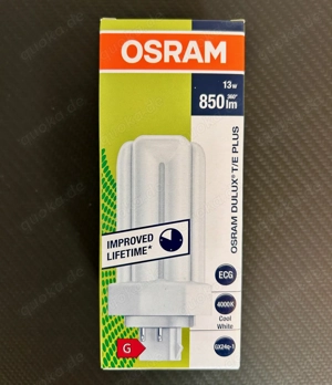 Leuchtmittel Osram Duluxe 13W 840 GX24q-1 Cool White