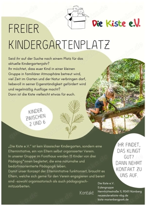 Biete Kindergartenplatz