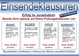 Jura Nachhilfe, Online Einsendeklausurenkurs, Klausurentraining, Zivilrecht, Strafrecht, öRecht 