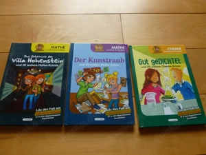 2 Bücher Lernkrimies Mathe und Chemie mit Inspektor Clever!
