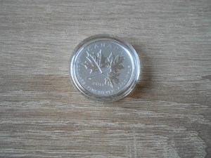 Kanada 10 Dollar Silber Münze Maple Leaf Forever 2011 1 2 oz Silber Bild 2