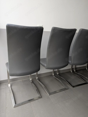 Esstischstühle Schwinger grau 4x