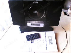 CD Player - UKW PLL Radio - Alarm   Denver Electronics   Modell MC 5220   Fernbedienung -  schwarz