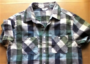 Bluse   Damen   Mehrfarbig   Kariert   Bluse - Gr. S   Markenlos - kurzärmlig und besteht aus 65% Ba