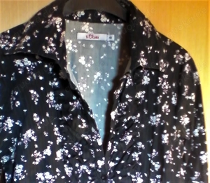 Bluse - Damen - S.Oliver - Gr. 40 - langärmlig   Mehrfarbig - ist an Knopfleiste gerafft   besteht a