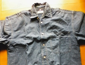 Hemd - Herren - Canda - Gr. S - kurzärmlig   Mehrfarbig blau   Herrenhemd - C&A   das Hemd besteht a