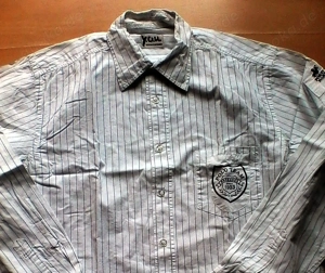 Herrenhemd   Vintage   Hemd   gestreift - Y.O.U. - Kragenweite 39 40   es ist langärmlig und besteht