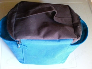 Kosmetiktasche   Make up Tasche -  blau   braun   Markenlos - Mehrfarbig   die Tasche ist ca. 16 cm 