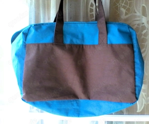 Tasche - Tragetasche - blau   braun   sie vielseitig verwendbar und Markenlos   Die Tasche ist Mehrf
