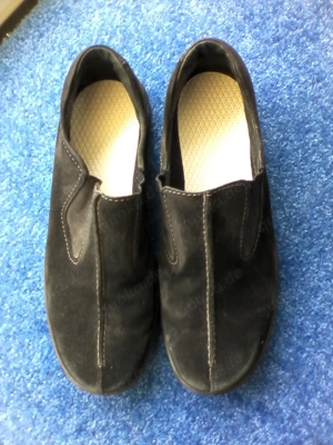 Halbschuhe   Damen   Schlüpfschuhe   Legero   EU Gr. 42   Gr. 8   Schwarz   Wildlederoptik   neuwert