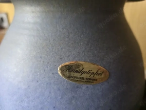 schöne blau-grüne Jungnickel Vase, matt Bild 2