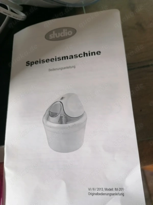 Speiseeismaschine von Studio, voll funktionsfähig, für Sorbet und Fruchteis, umständehalber zu verka Bild 5