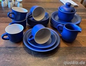 Kaffeeservice blau 