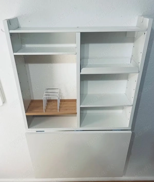 IKEA NORBERG Wandklapptisch mit Aufbewahrung   Weiß   wie neu