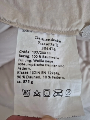 Billerbeck Daunenbettdecke Kassette II, 135x200 cm, sehr guter Zustand 120   VB+ Versand ab 10,99   Bild 2