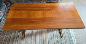 Retro Couchtisch höhenverstellbar, Holz, Metall, 60 70er