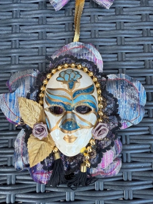 Originale Maske aus Venedig Vintage Deko Bild 3