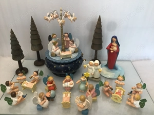 Wendt & Kühn große Wiegengruppe mit schlanke Madonna Erzgebirge 