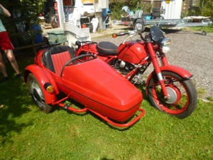 Oldtimer Moto Guzzi Falcone Gespann, Verkauf oder Tausch, Top Zustand TÜV Neu