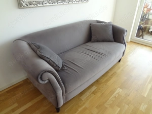 Samtsofa   Grange, 2 Kissen, B 210 c H 80 cm T 100 cm