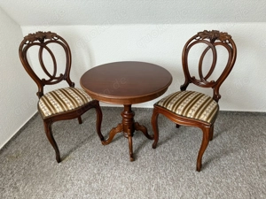 Antike Sitzgruppe, Tisch und Stühle, Salonstühle, bester Zustand