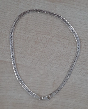 Fußkettchen Damen, 925 Sterling Silber, Panzerkette, 1,8 mm breit, 25-26 cm lang, 7 Gramm