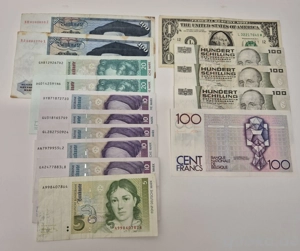 Sammlungsauflösung DM Scheine, Schilling, Franken, Dollar Bild 3