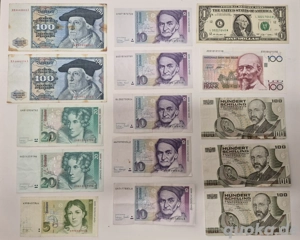 Sammlungsauflösung DM Scheine, Schilling, Franken, Dollar Bild 4