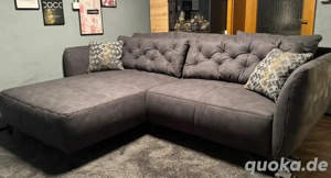Ecksofa mit passendem Hocker   Neuwertig