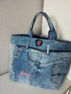 Tasche Jeans Upcycling  Bild 4 Tasche Jeans Upcycling  Bild 4