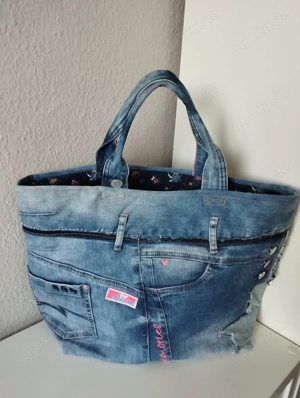 Tasche Jeans Upcycling  Bild 2 Tasche Jeans Upcycling  Bild 2