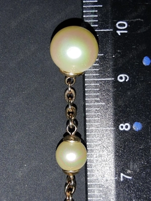 echte Majorica Perlen & Sterlingsilber vergoldet, Perlenkette mit passendem Perlenarmband