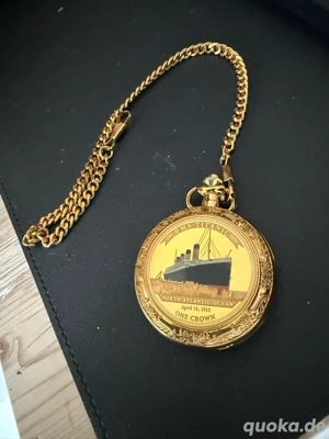 Edle Titanic-Gedenk Taschenuhr mit Kette 