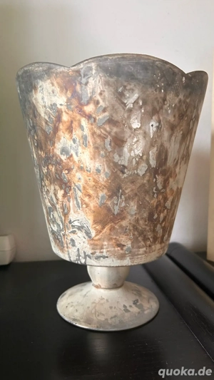 BELL ARTE Windlicht groß Design Vase Pokal Deko Blumentopf