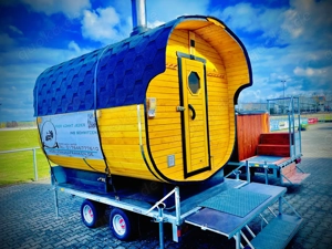 Mobile Panorama Sauna, Banja, Wellness, Relax, Party, JGA, Geburtstagsfeier 