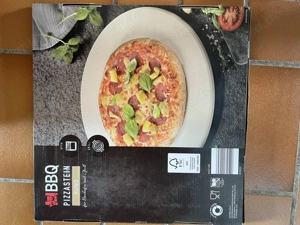 BBQ Pizzastein, neu, rund für Backofen und Grill