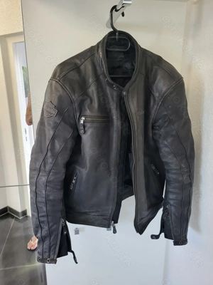 Harley-Davidson Herren Leder-Funktionsjacke Reflective Skull mit Rückenprotektor Größe L