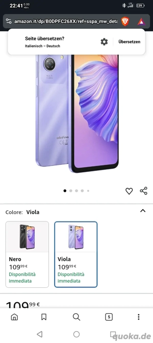 Note 21, Ulephone, Flieder 