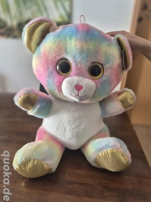 Teddybär Regenbogenfarben XXL