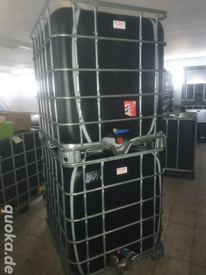 IBC-Container 1000l Schwarz Metallpalette neuwertig