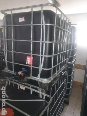 IBC-Container 1000l Schwarz mit Füllstandsanzeige. industriell gereinigt top sauber