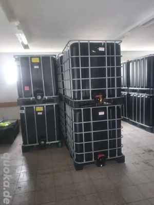 IBC-Container 1000l Schwarz Industriell gereinigt top sauber 