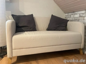 LINANÄS 2er-Sofa, Vissle beige Bild 4